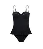 Tory Burch Solid Flounce One-piece