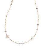 Tory Burch Crystal-pearl Chain Rosary Necklace