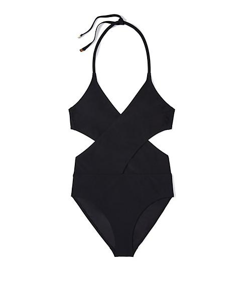Tory Burch Solid Wrap One-piece
