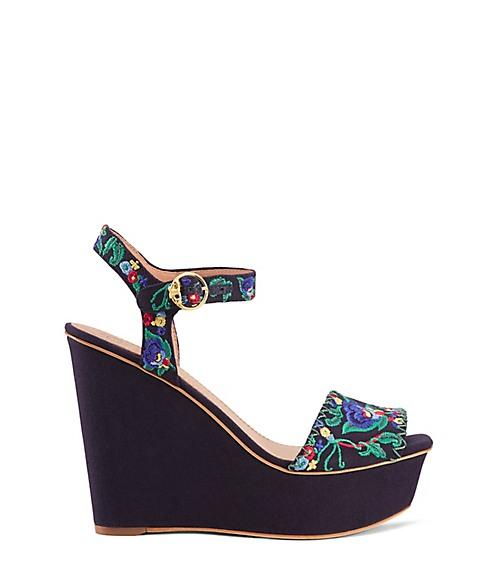 Tory Burch Sonoma Embroidered Platform Sandals