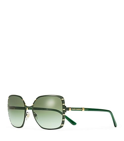 Tory Burch Square Slim-frame Sunglasses