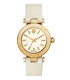 Tory Burch Classic T Watch, Ivory Leather/gold-tone, 36 Mm