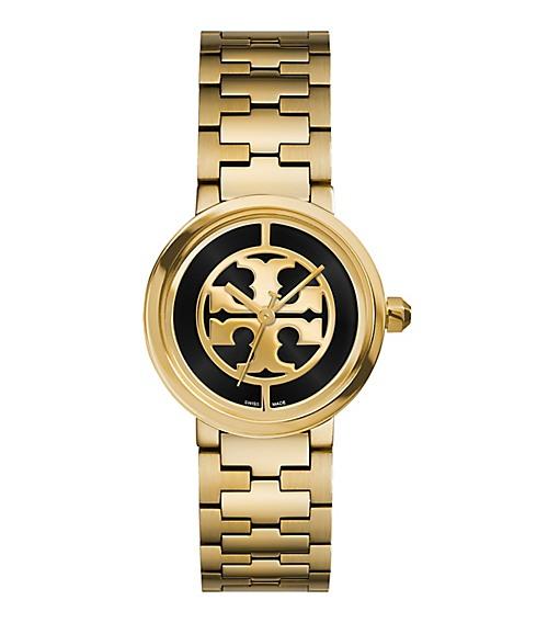 Tory Burch Reva Watch, Gold-tone/black, 28 Mm