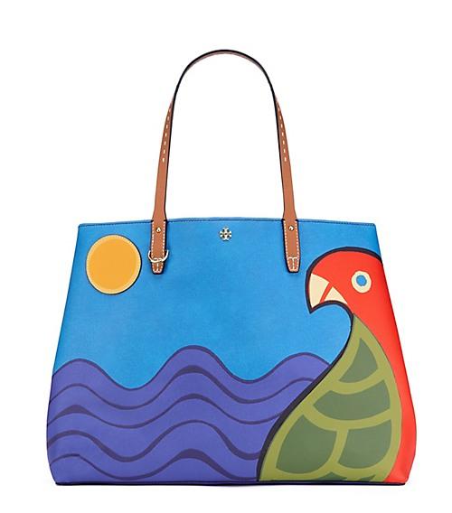 Tory Burch Kerrington Parrot Square Tote