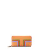 Tory Burch Block-t Stripe Multi-gusset Zip Continental Wallet