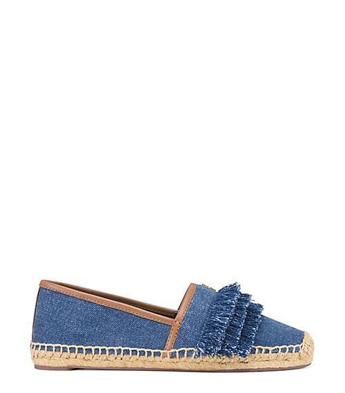 Tory Burch Shaw Denim Fringe Espadrilles