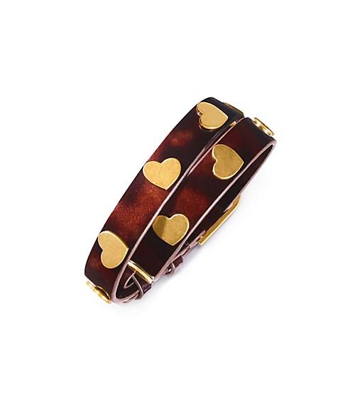 Tory Burch Double-wrap Heart-stud Bracelet