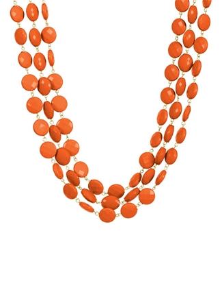 Towne & Reese Lila Necklace In Coral