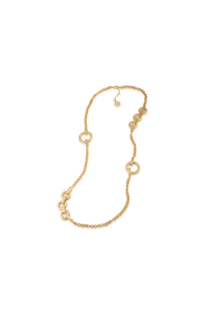 Trina Turk Trina Turk Wildflower Link Illusion Necklace - Gold - Size Fit Guide