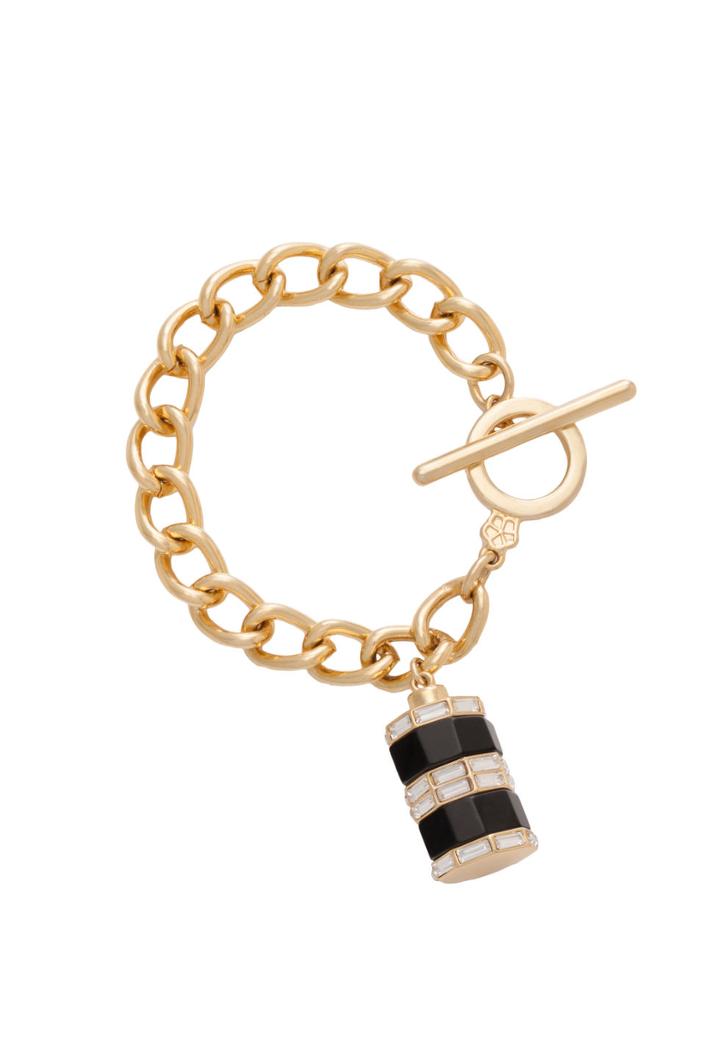 Trina Turk Trina Turk Color Charm On Curb Chain - Black - Size O/s