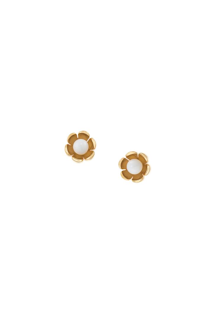 Trina Turk Trina Turk Palm Springs Flower Stud Earring - White - Size Fit Guide