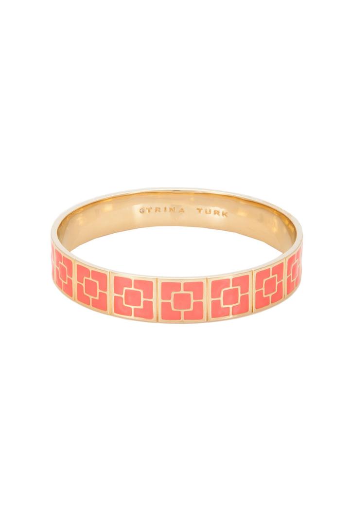 Trina Turk Trina Turk Palm Springs Block Bangle - Coral - Size O/s