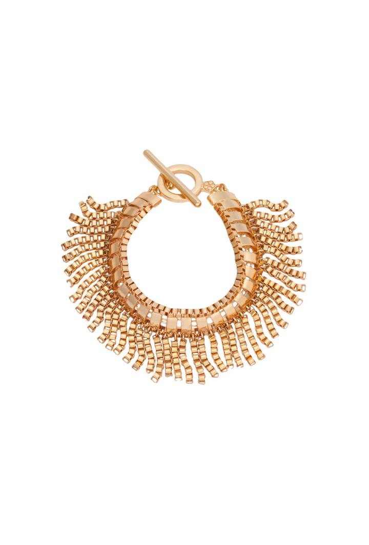 Trina Turk Trina Turk Fringe Flex Bracelet - Gold - Size O/s