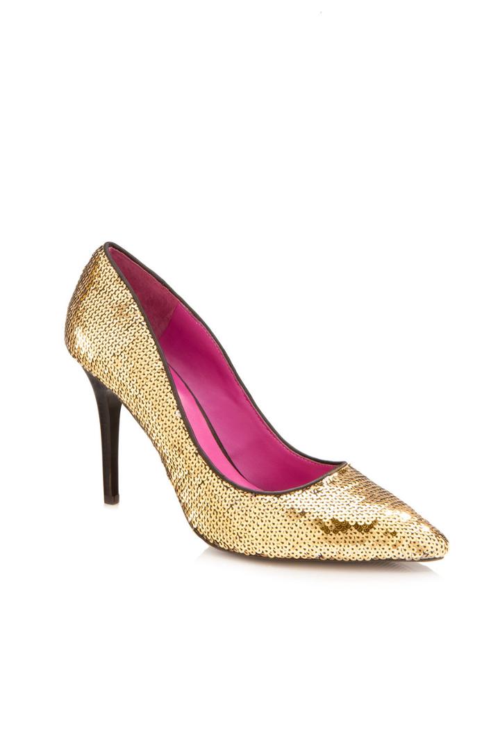Trina Turk Trina Turk Sequin Pump - Mlt,gol - Size 10