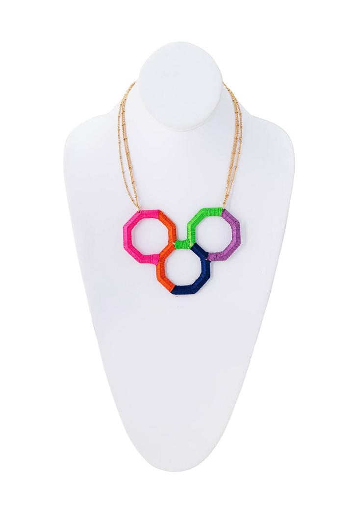 Trina Turk Trina Turk 20in Adj Wrapped Long Frontal Necklace - Multi - Size O/s