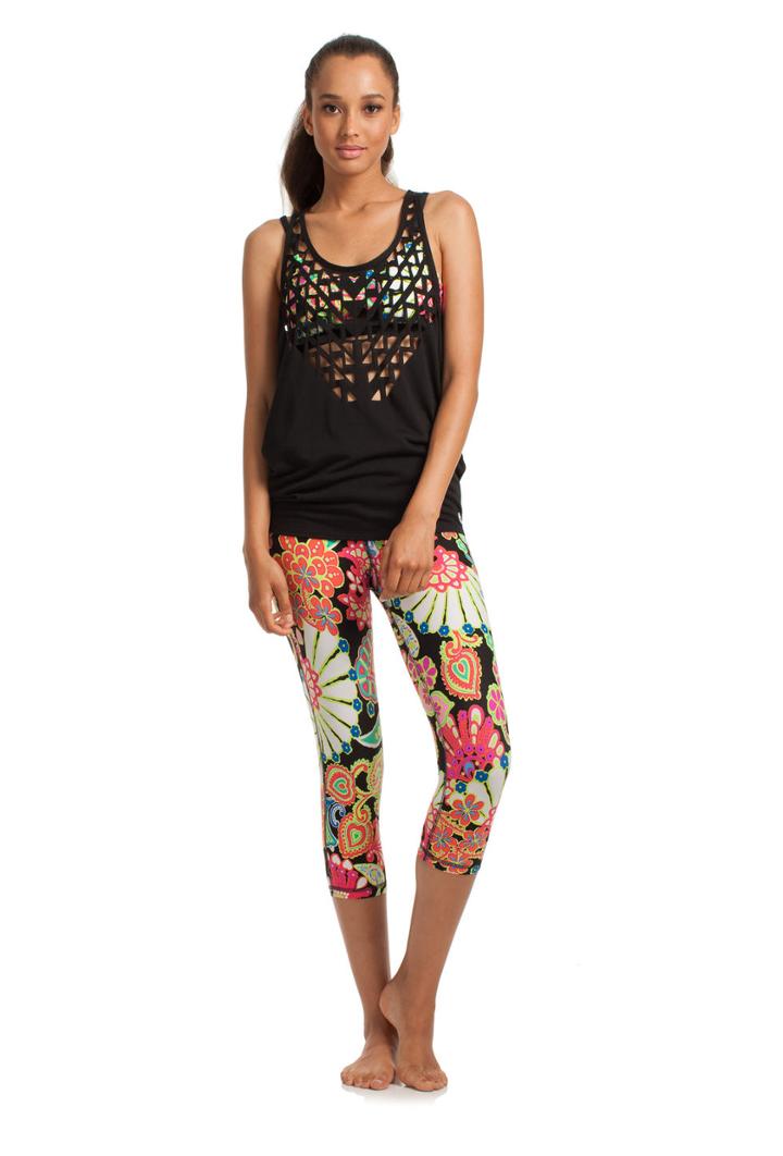 Trina Turk Trina Turk Laser-cut Jersey Tank - Black - Size L