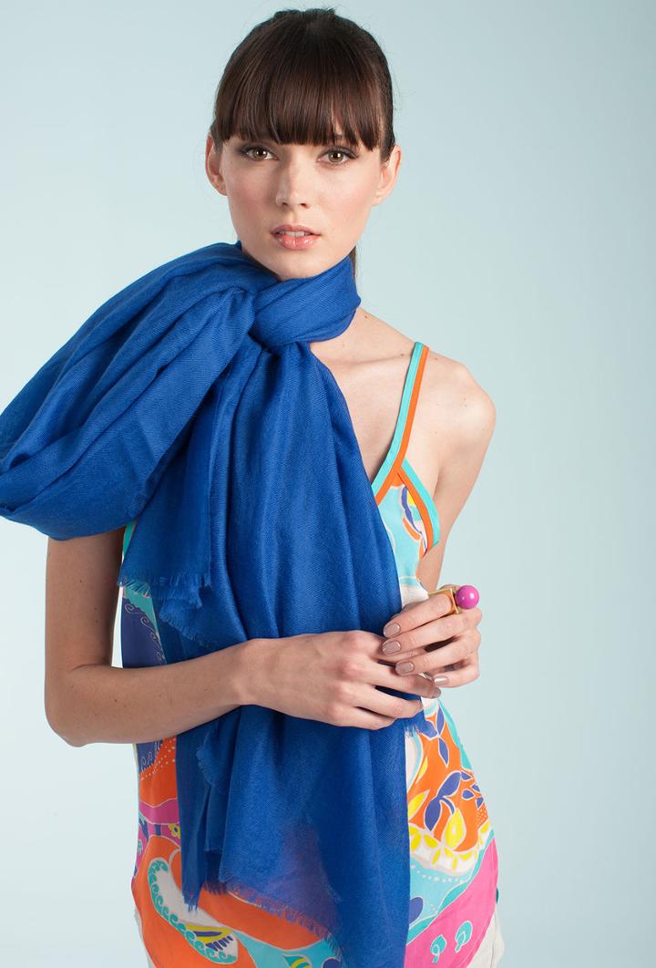 Trina Turk Trina Turk Cashmere Scarf - Cabanablue - Size O/s
