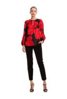 Trina Turk Trina Turk Hemingway Top - Red - Size 170115