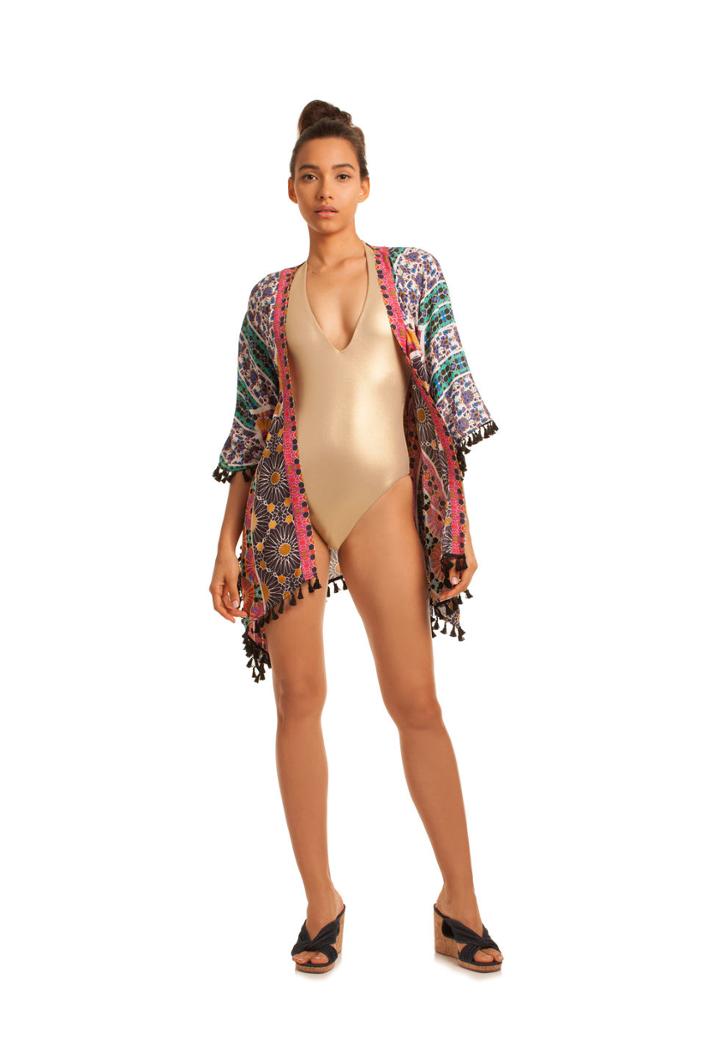 Trina Turk Trina Turk Golden Medallion Kimono - Multicolor - Size O/s