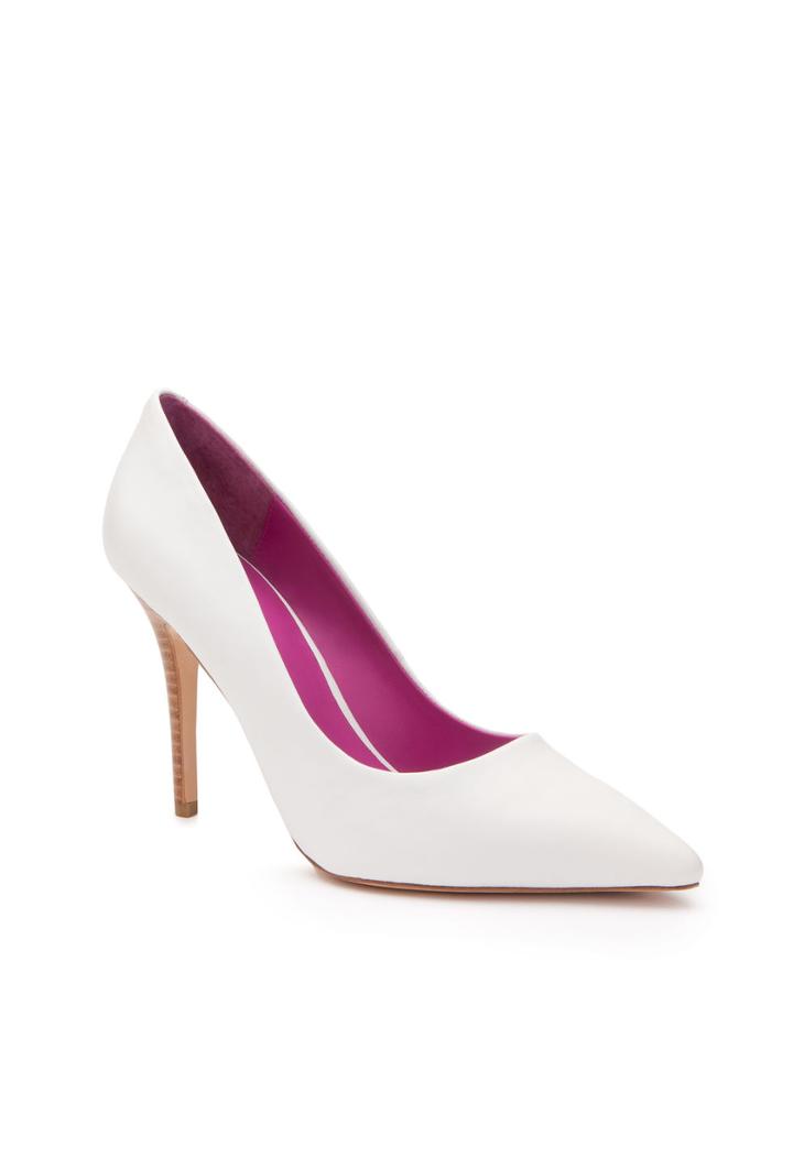 Trina Turk Trina Turk Havana Leather Pump - White - Size 10