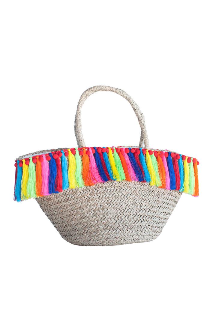 Trina Turk Trina Turk Fringe Straw Tote - Multicolor - Size O/s