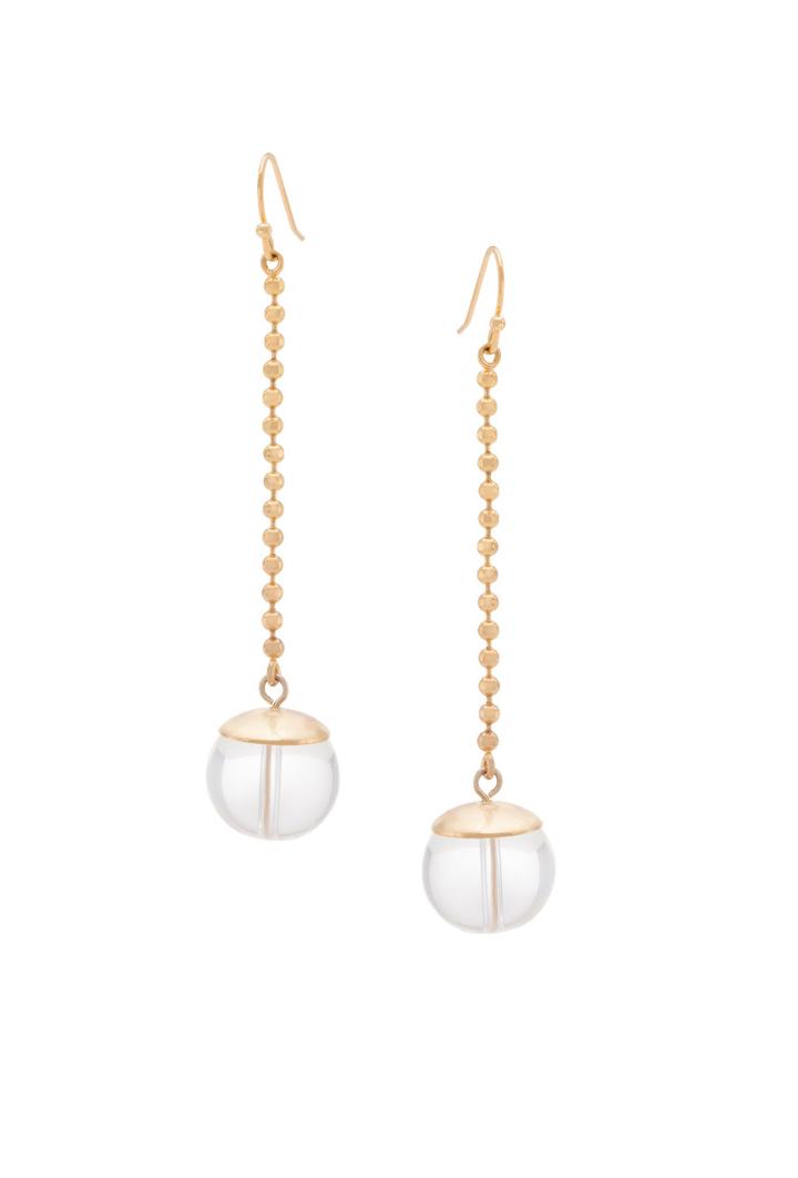 Trina Turk Trina Turk Linear Ball Drop Earring - Gold - Size O/s