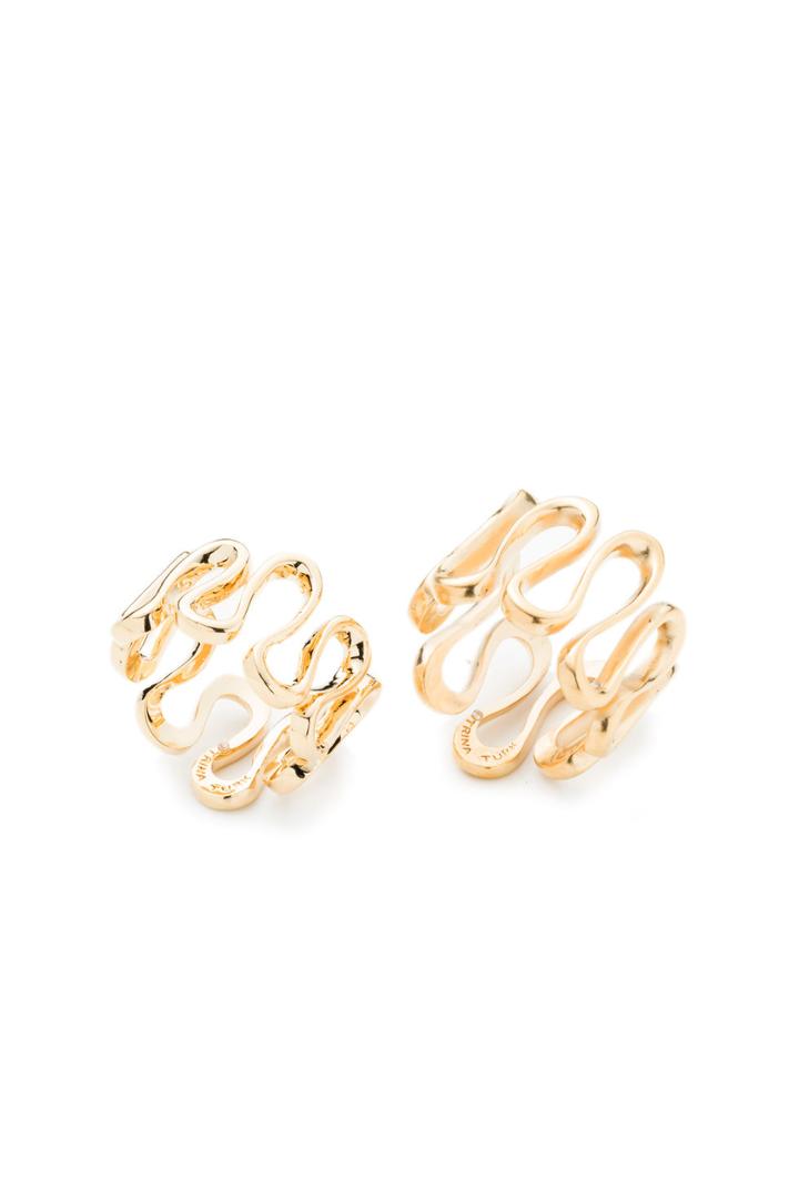 Trina Turk Trina Turk Gold Rush Wavy Ring Set - Gold - Size O/s