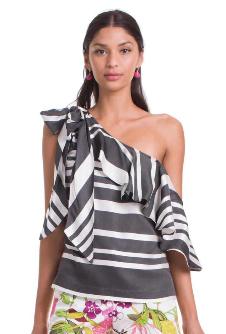 Trina Turk Trina Turk Buttonwillow Top - Black/white - Size L