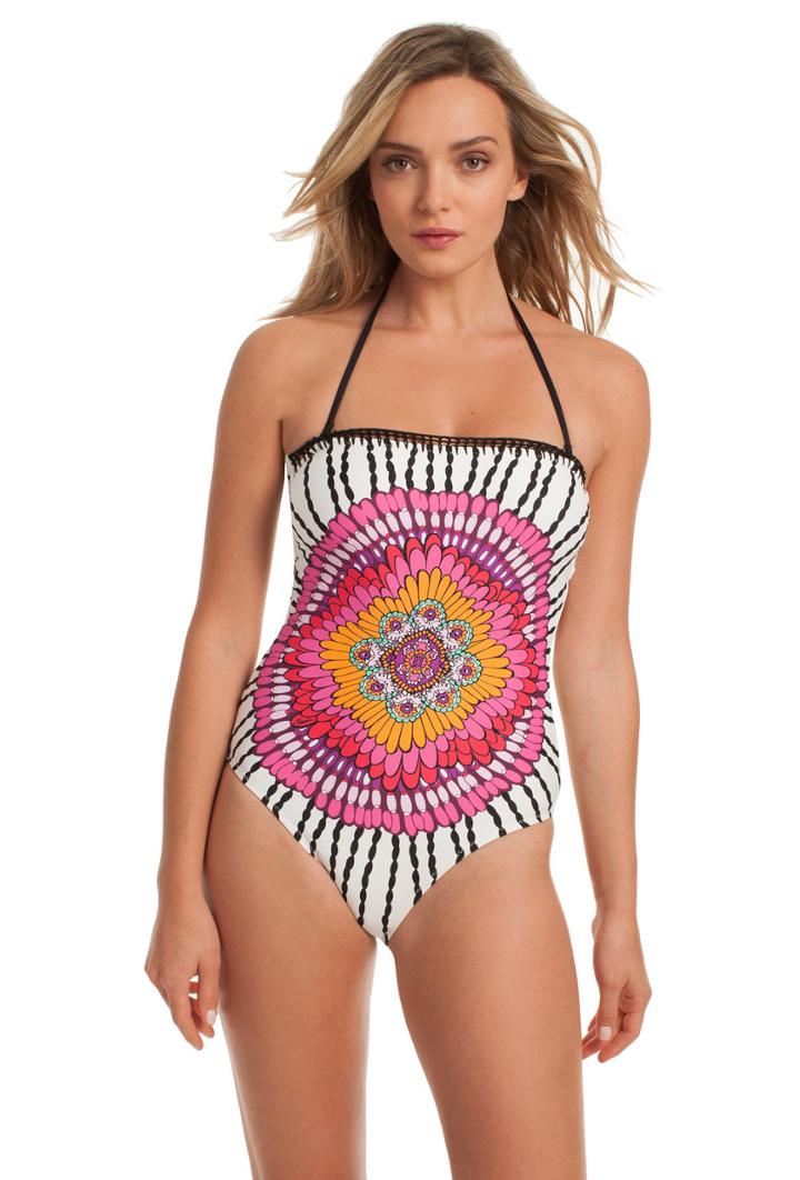 Trina Turk Trina Turk Ibiza Bandeau One Piece - Multicolor - Size 12