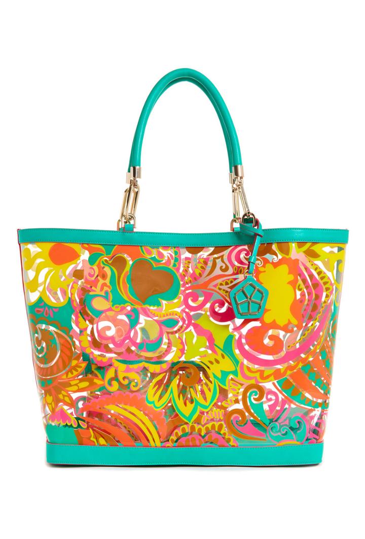 Trina Turk Trina Turk Desert Bliss Marina Tote - Multicolor - Size Fit Guide
