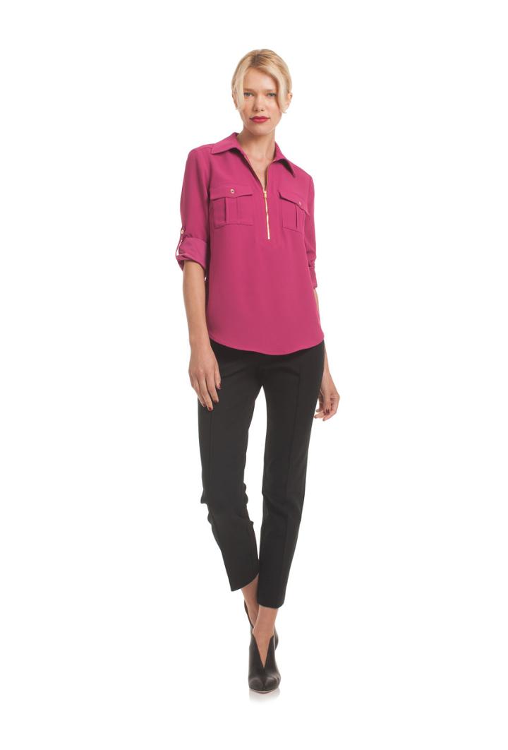 Trina Turk Trina Turk Murdoch Top - Blk,ras - Size L