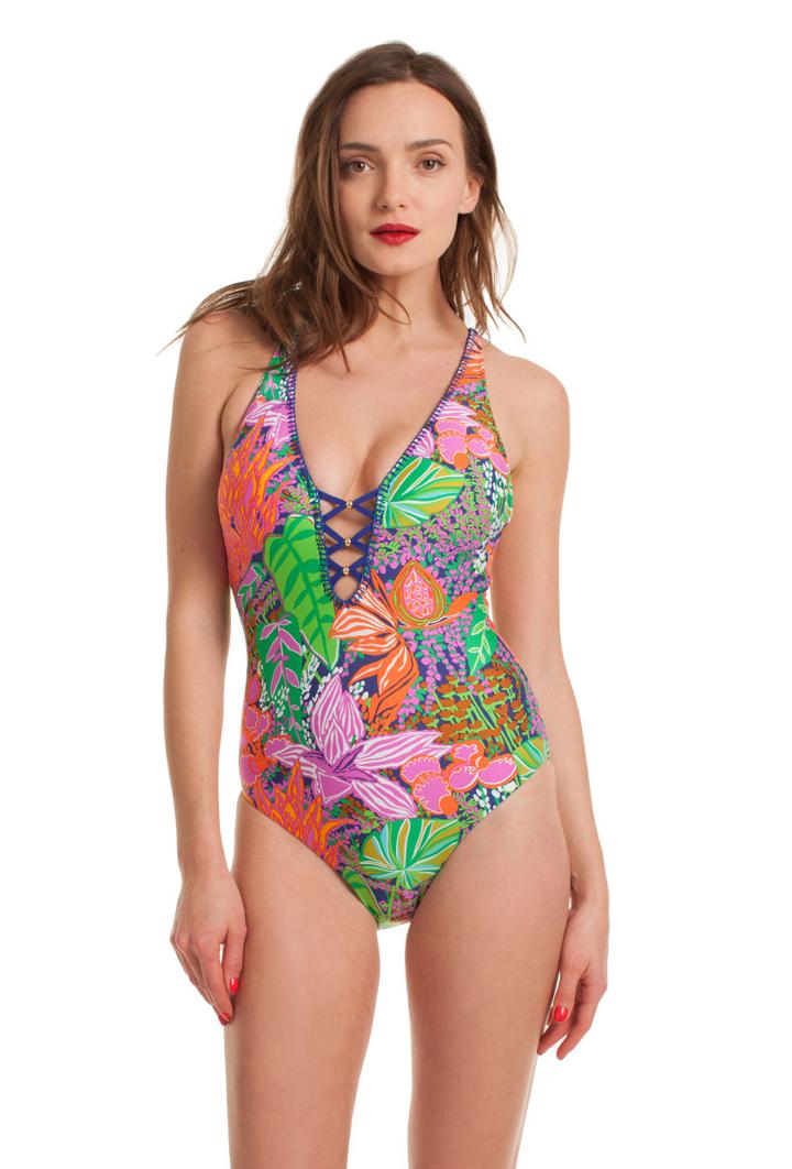 Trina Turk Trina Turk Tropic Escape V-plunge One Piece - Multicolor - Size 14