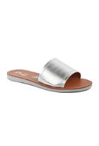 Trina Turk Trina Turk Leisure Metallic Slide - Silver - Size 10
