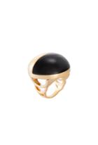 Trina Turk Trina Turk Resin Statement Ring - Black/gold - Size O/s