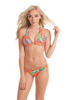 Trina Turk Trina Turk Tng Sea Garden Ring Front Halter - Tangerine - Size 10