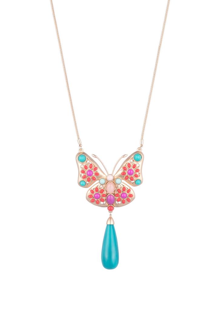 Trina Turk Trina Turk Super Bloom Butterfly Necklace - Multicolor - Size O/s