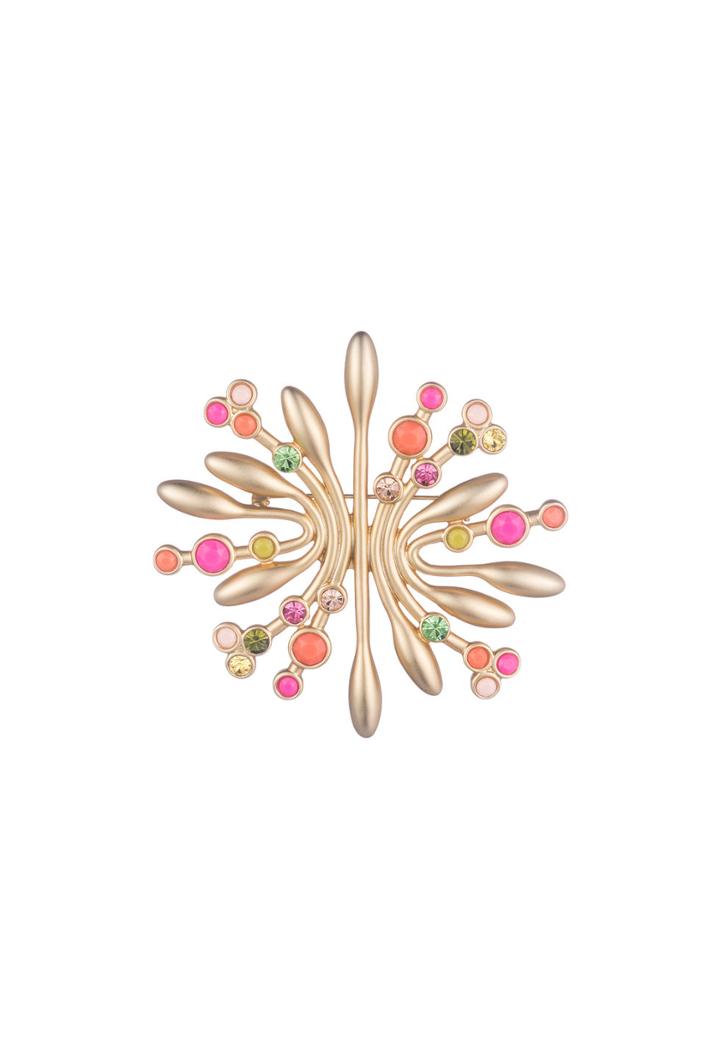 Trina Turk Trina Turk Retro Botanics Flower Burst Brooch - Multicolor - Size O/s
