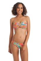 Trina Turk Trina Turk Tng Sea Garden Shirred Side Hipster - Tangerine - Size 10