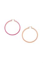 Trina Turk Trina Turk Large Enamel Hoop - Fuchsia - Size O/s