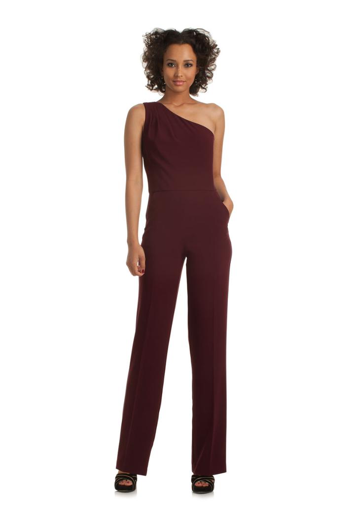 Trina Turk Trina Turk Haughty Jumpsuit - Burgundy - Size 2