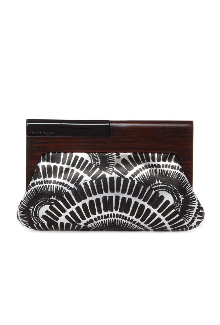 Trina Turk Trina Turk Sunset Soiree Clutch - Silver - Size Fit Guide