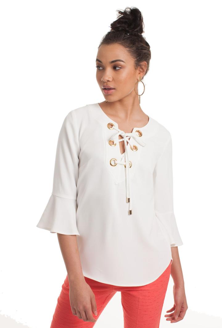 Trina Turk Trina Turk Xandra Top - White - Size L