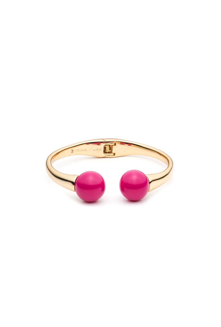 Trina Turk Trina Turk Beads In Bloom Hinged Cuff - Pink - Size O/s