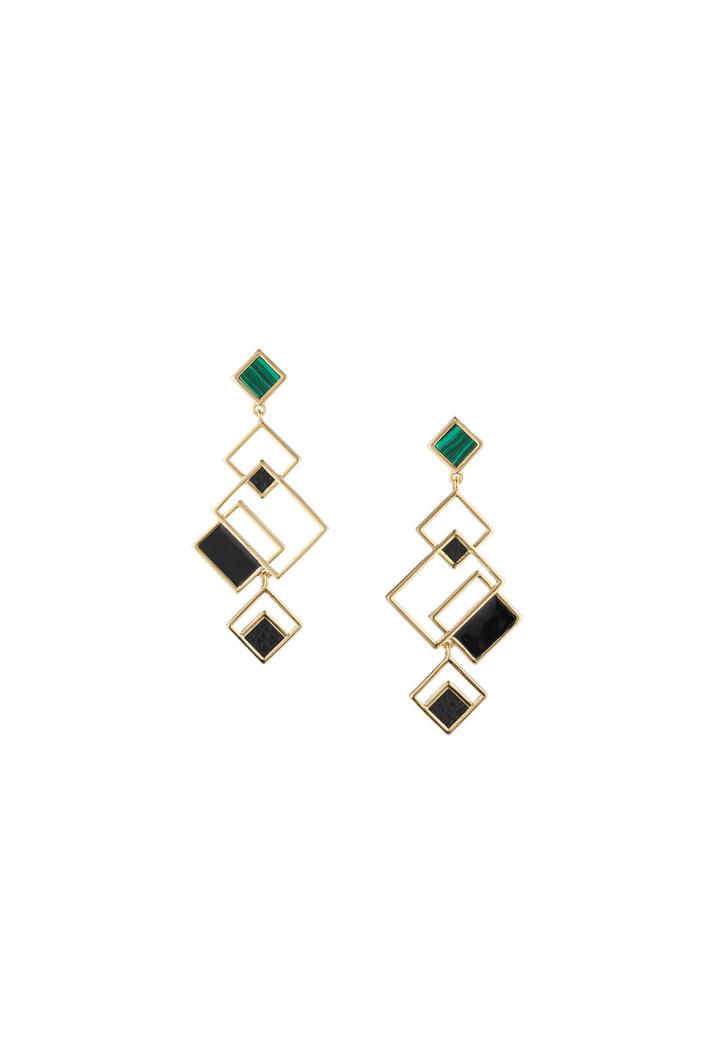 Trina Turk Trina Turk Sunset Geo Drop Earring - Black - Size Fit Guide