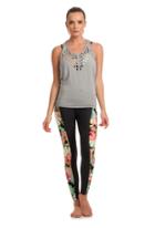 Trina Turk Trina Turk Laser-cut Jersey Tank - Grey - Size L