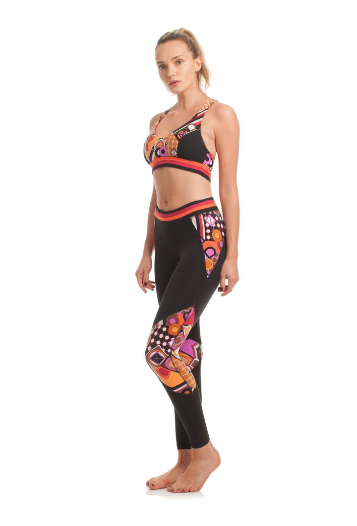 Trina Turk Trina Turk Geoscape Full Length Legging - Wine - Size M