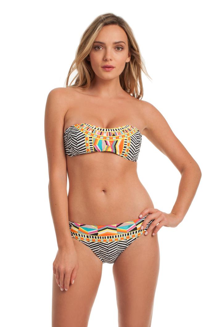 Trina Turk Trina Turk Brasilia Molded Cup Bandeau - Multicolor - Size 10