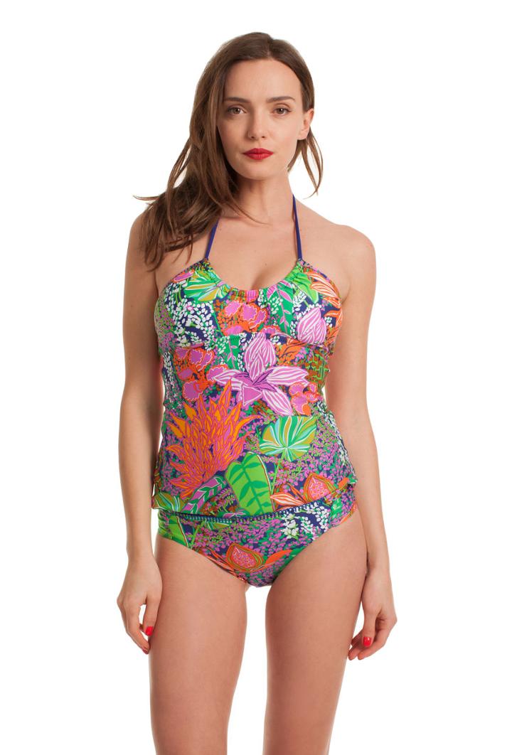 Trina Turk Trina Turk Tropic Escape Tankini - Multicolor - Size Fit Guide