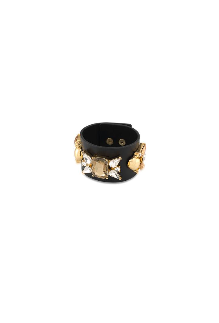 Trina Turk Trina Turk Starburst Leather Bracelet - Black - Size O/s