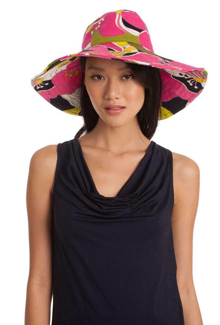 Trina Turk Trina Turk Shade Hat - Multicolor - Size Fit Guide